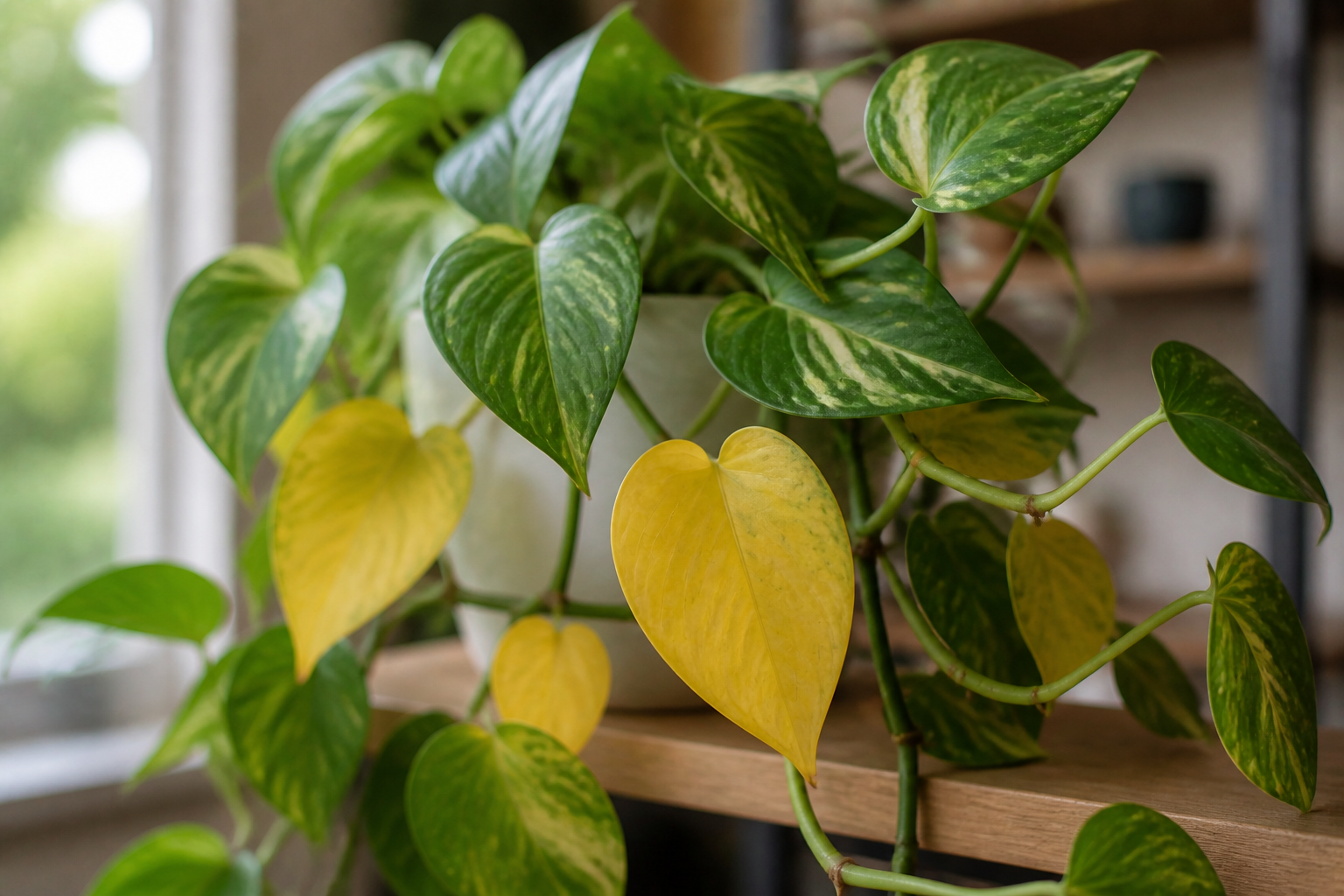Pothos Yellow Leaves: What to Check First plant symptom example