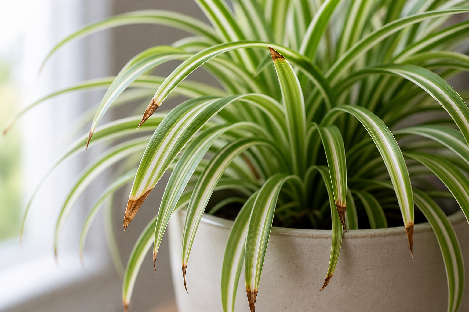 Spider Plant Brown Tips plant symptom example