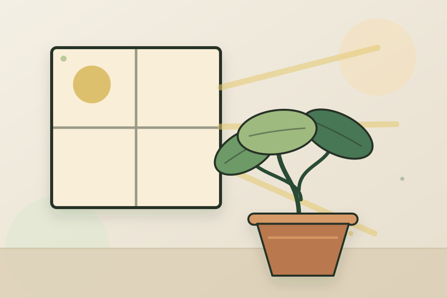 Low Light vs Too Much Light: Plant Signs illustration