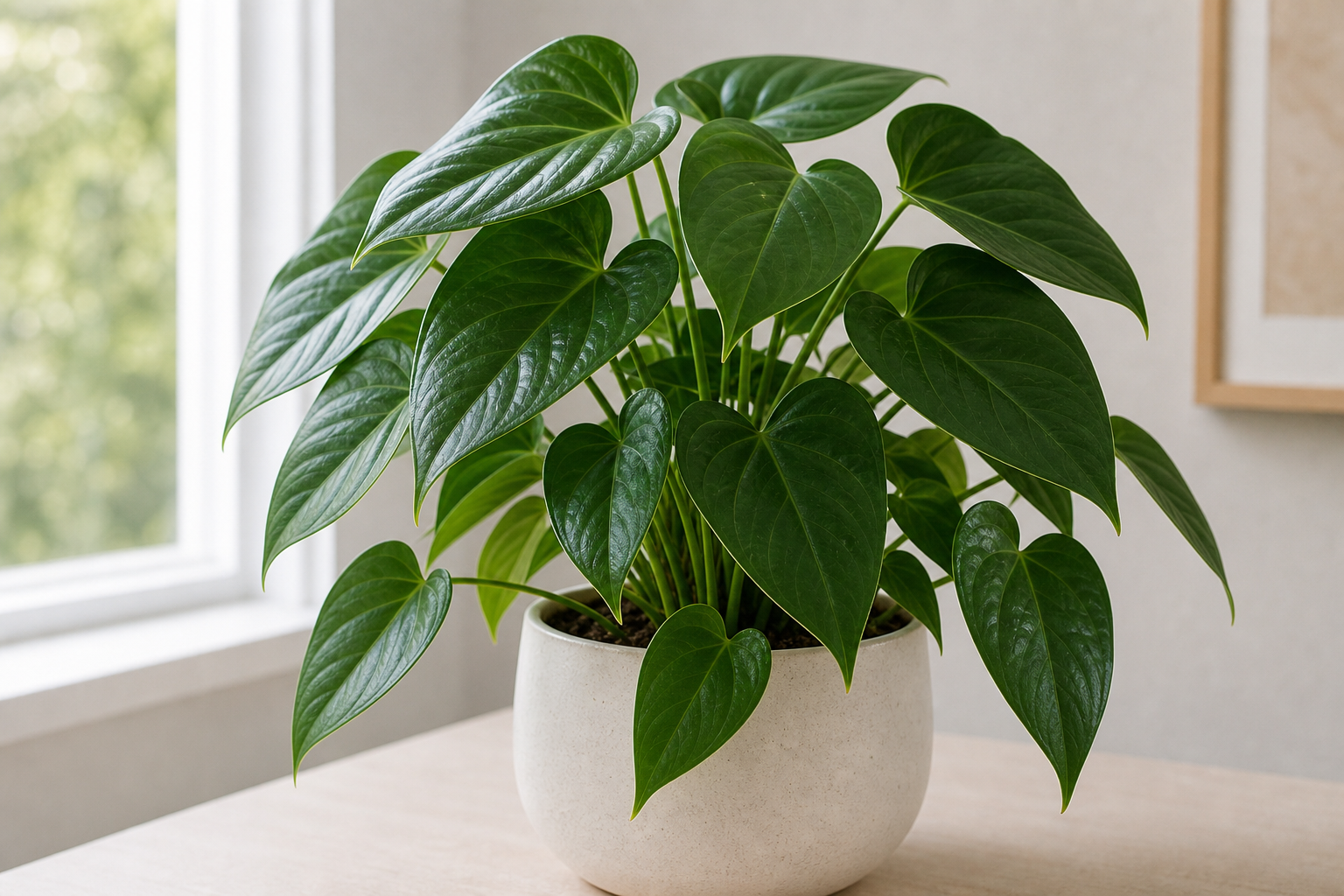 Anthurium no flowers plant symptom example