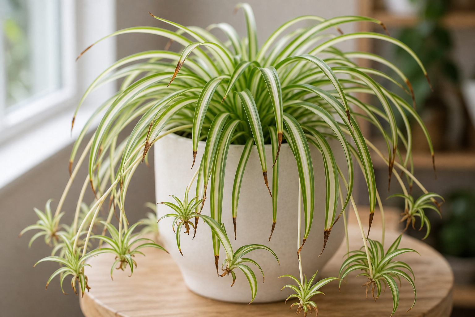 Spider Plant brown tips plant symptom example