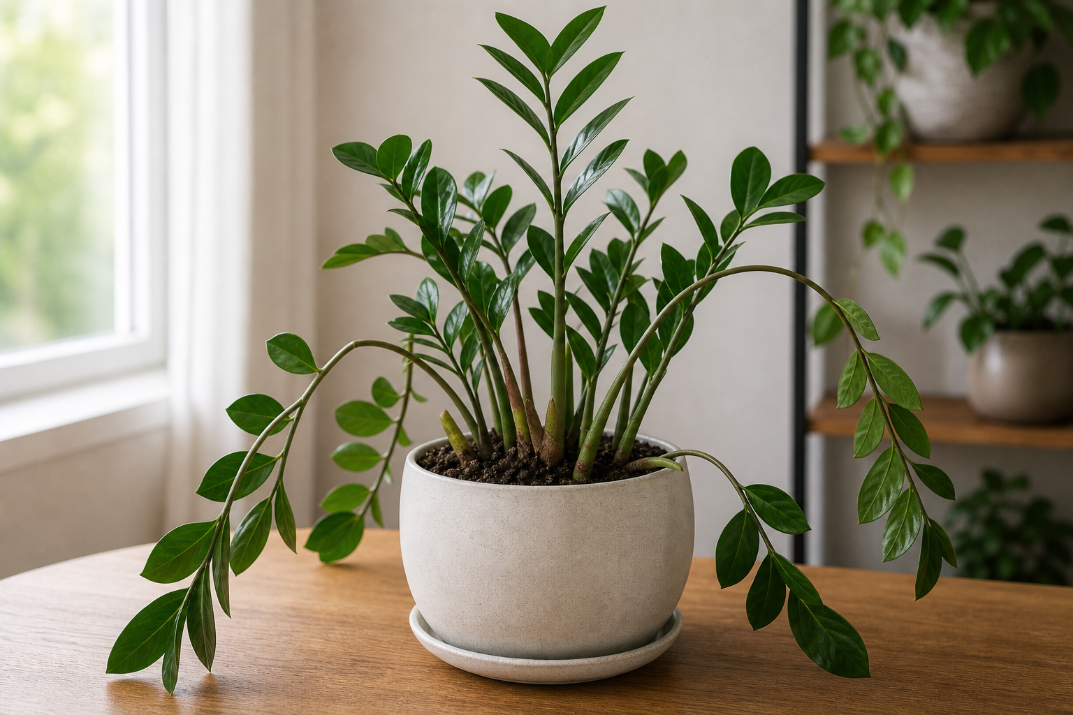 ZZ Plant drooping plant symptom example